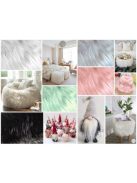 Langes Kunstfell-Weiß