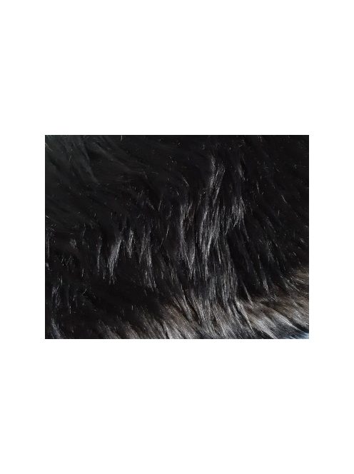 Langes Kunstfell-Schwarz