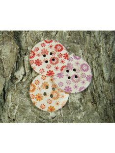 Színes fa gomb, 5 cm