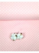 Kispöttyös - rózsaszín alapon fehér pöttyök (240 cm széles)