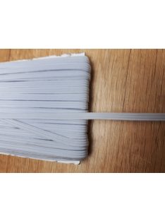 Gumiszalag – Bordázott gumi fehér színben,5mm 