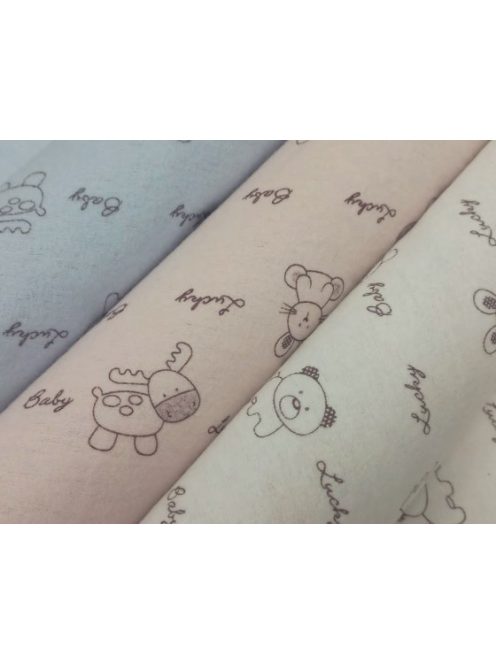 Mintás flanel- Világoskék „Lucky Baby