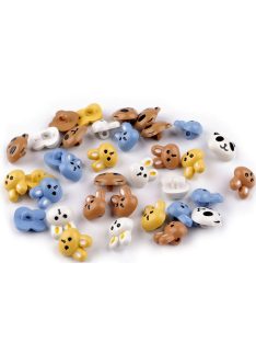   Nyuszi-- műanyag gyermek gomb- 24"-es /1 csomag-10 db/