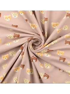 Mintás jersey -Mintás macik-barna