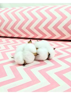   Cikk - cakk mintás - fehér és rózsaszín (240 cm széles)