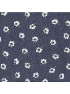 Pamut nyomott mintás farmeranyag-kék virágok