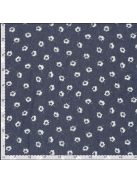 Pamut nyomott mintás farmeranyag-kék virágok