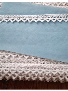    Pamut alapú horgolt csipke- Légies, áttört rombusz mintás szegély