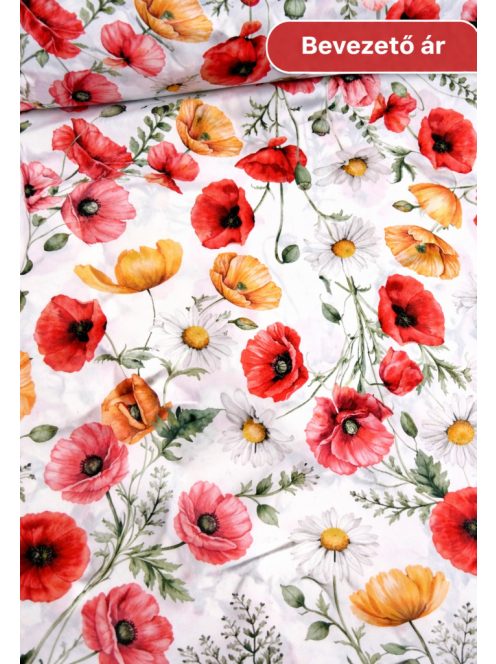 Pipacsos vízlepergető textil