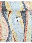 Szürke absztrakt minta-fehér alapon.(240 cm széles)