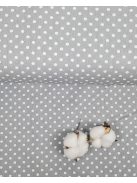 Kispöttyös - szürke alapon fehér pöttyök (240 cm széles)
