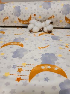 Holdas, felhős - sárga(240 cm széles)