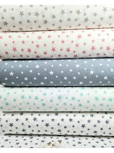   Csillagos - fehér alapon mályva közepes méretű csillagok (240 cm széles)