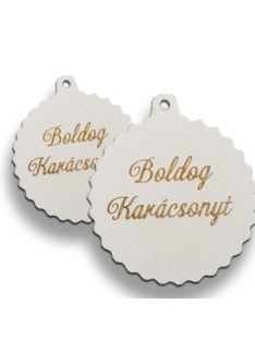 Fodros gömb, Boldog karácsonyi ünnepeket,fehér