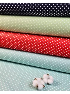   Kispöttyös - világos zöld alapon fehér pöttyök (240 cm széles)