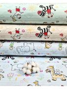 Pruhované klinmi zebry na modrom podklade