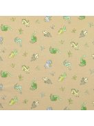 Mintás jersey-Dinós drapp