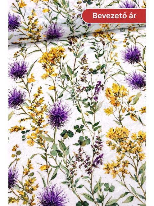 Mezei virágok vízlepergető textil