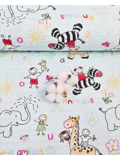 Csíkosan zebráéknál türkiz alapon