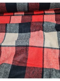 Piros kockás vastag flanel