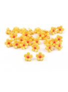 Virág alakú gyöngyös színes gombok /1 csomag 10 darab/