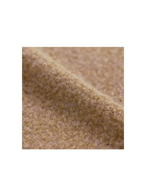 Bouclé anyag (95% poliészter, 5% gyapjú)-camel