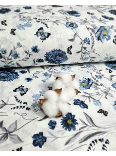 Virágos - kék (240 cm széles)