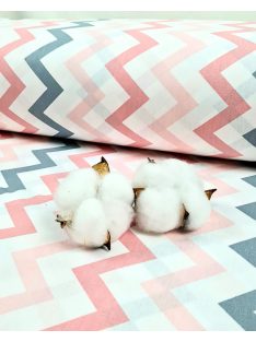   Cikk - cakk mintás - rózsaszín és szürke (240 cm széles)