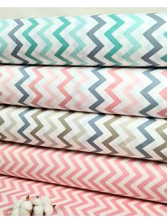   Cikk - cakk mintás - rózsaszín és szürke (240 cm széles)