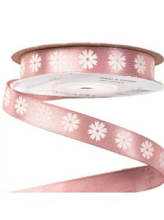 VIRÁGMINTÁS SZATÉN SZALAG 12MM -Mályva