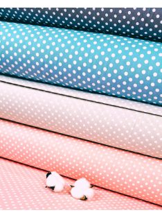   Kispöttyös -mályva alapon fehér pöttyök (240 cm széles)