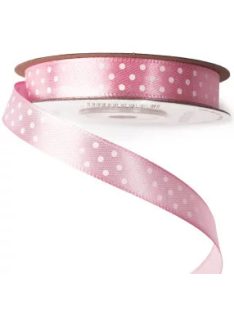 PÖTTYÖS SZATÉN SZALAG 12MM-rózsaszín