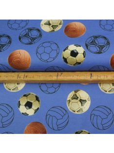 Mintás jersey-Foci-kék