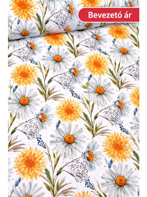 Margarétás vízlepergető textil