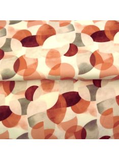 Mintás jersey -csodás körök világa- narancs