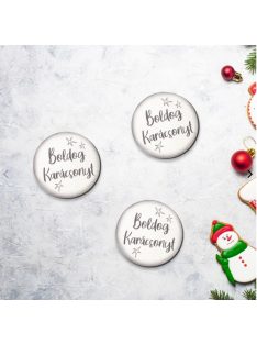 Boldog karácsony tábla /ezüst/