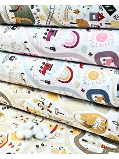 Abstraktné pruhy - hnedé (šírka 240 cm)