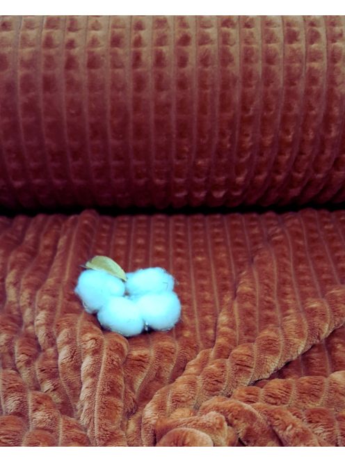 Jacquard Léda – Prémium minky anyag-rozsda