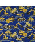 Mintás jersey -Sárga markolók- kék alapon alapon