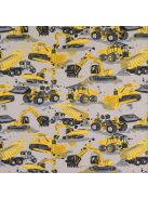 Mintás jersey -Sárga markolók- kék alapon alapon