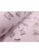 Mintás flanel-Lágy rózsaszín „Bebitof”