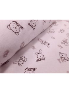 Mintás flanel-Lágy rózsaszín „Bebitof”