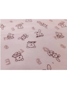 Mintás flanel-Lágy rózsaszín „Bebitof”