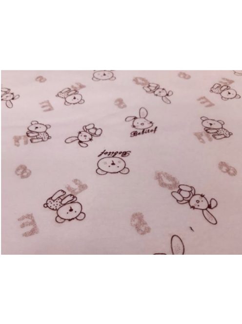 Mintás flanel-Lágy rózsaszín „Bebitof”