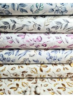 Őszi vidám levelek - szilvakék (240 cm széles)