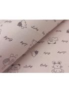 Mintás flanel-Halványrózsaszín „Lucky Baby