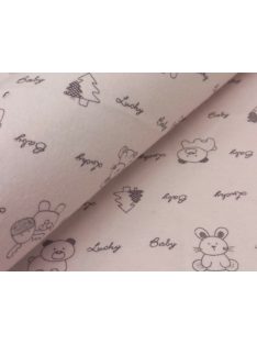 Mintás flanel-Halványrózsaszín „Lucky Baby