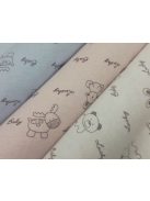 Mintás flanel-Halványrózsaszín „Lucky Baby