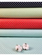 Kispöttyös - piros alapon fehér pöttyök (240 cm széles)