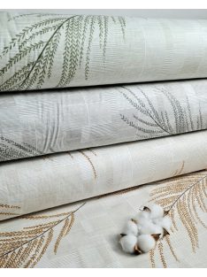   Absztrakt kockás - levél motívummal - zöld (240 cm széles)